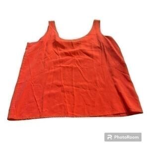 Vintage Linda Allard/ Ellen Tracey 100% silk salmon orange tank top blouse